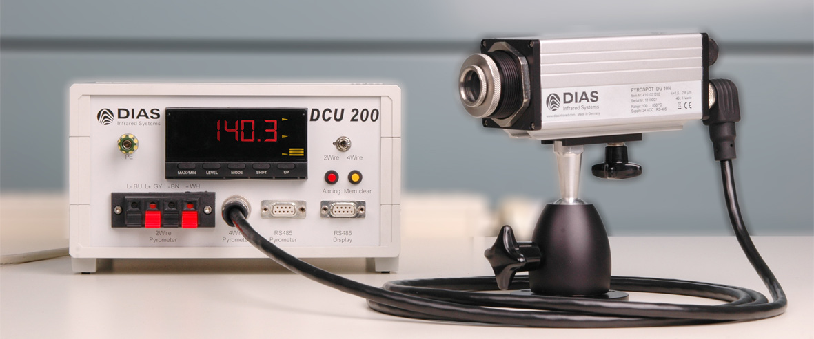 DCU200數(shù)顯控制器連接DIAS紅外測溫儀